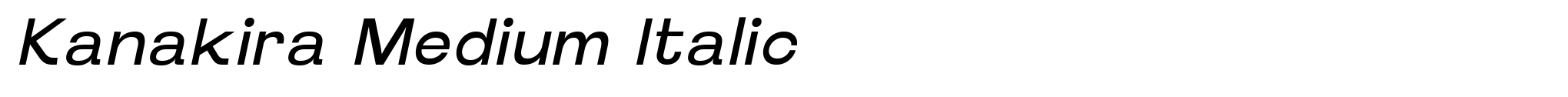 Kanakira Medium Italic image